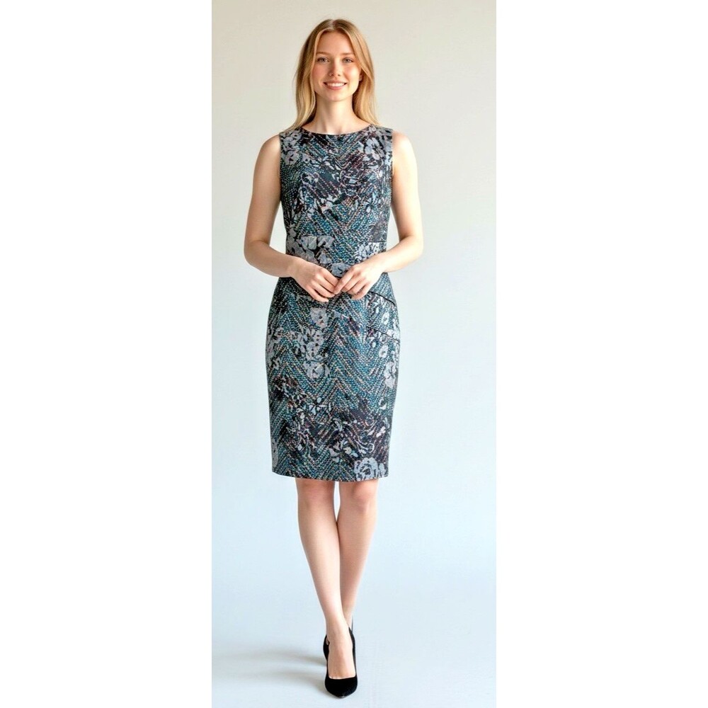 Antonio Melani NEW womens sheath round neck faux wrap lined dress size 6
